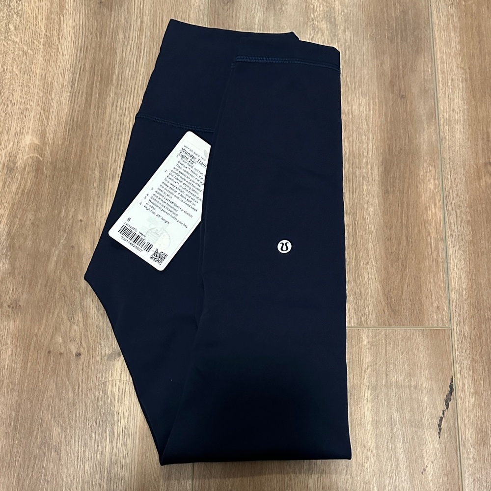 Lululemon Wunder Train Navy 25” Leggings